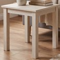 thumbnail image 1 of Mesa Lateral Escandinava Minimalista Robusta con Acabado Tipo Roble y Patas de Madera Sólida - LEMICH, 1 of 6