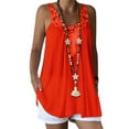 thumbnail image 3 of SNKSDGM Female Beach Tank Tops for Women Cropped Long Tank Tops for Women Plus Size Tank Top for Women Loose fit Shirt for Women Dressy Casual Summer Lace Strap Sleeveless Blouses V Neck Tops Vest Xl, 3 of 6