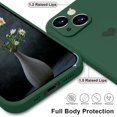thumbnail image 4 of HSHDLDF iPhone 14 Case Phone Case iPhone 14 Slim Silicone Soft Rubber Gel Shockproof Protective Hard Bumper Drop Protection Girls Women Boys Men Cute iPhone 14 Cover Dark Green Des, 4 of 7
