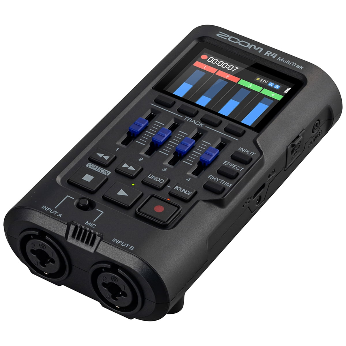 Zoom R4 MultiTrak 32-Bit Float Handheld Recorder Bundle with Studio Monitor Headphonex & Cables