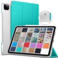 thumbnail image 1 of DuraSafe Cases iPad PRO 12.9 Inch 2022 6 2021 5 2020 4 Generation [ Pro 12.9 6th 5th 4th ] MHNR3LL/A MHNT3LL/A MY3K2LL/A MY3J2LL/A Lightweight Protective PC Magnetic Stand Cover - Green, 1 of 5