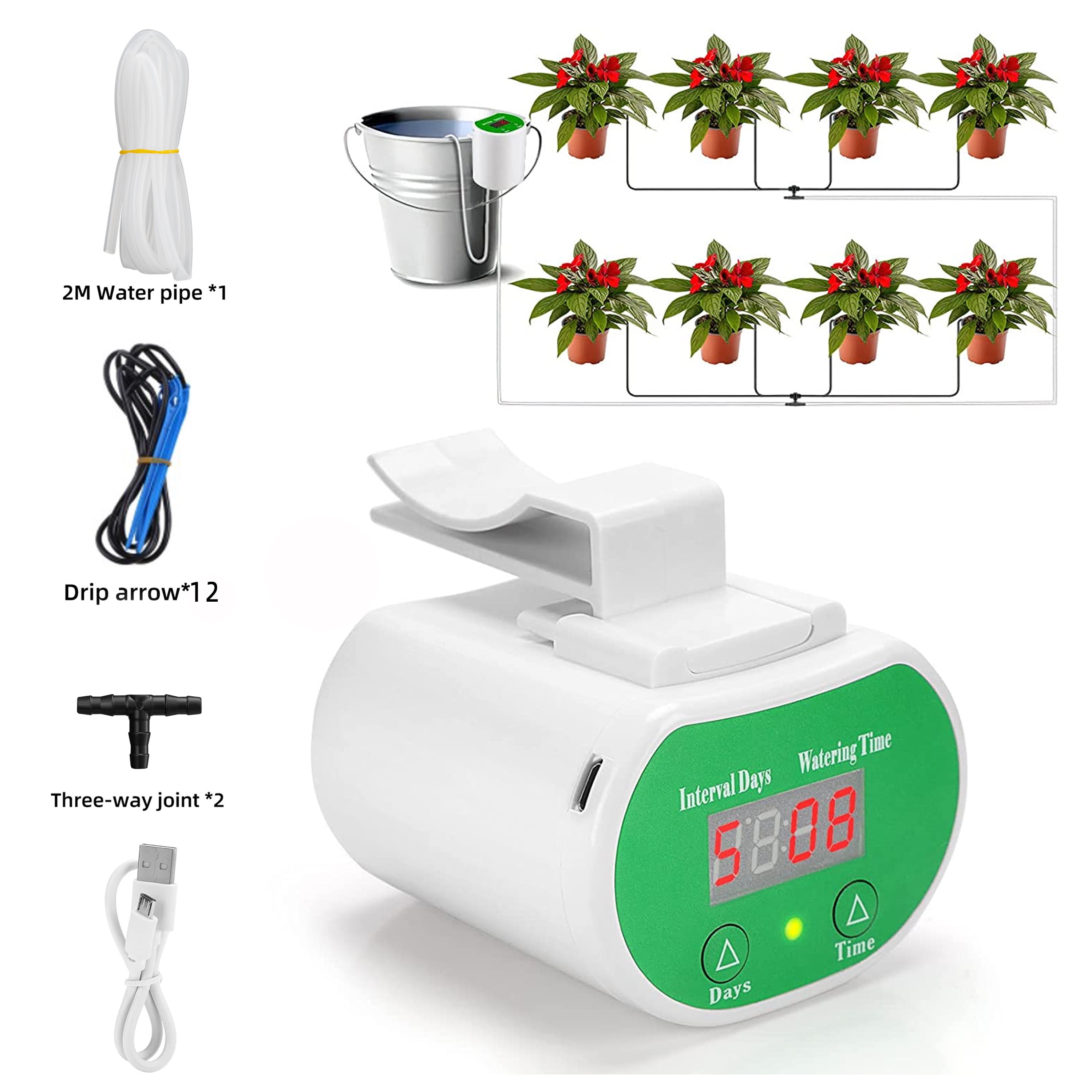 Automatic Watering System, 2 Watering Modes Automatic Drip Irrigation