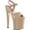 Nude/Nude-Rose Gold Chrome Patent, variant on Women's Pleaser Xtreme 809TT Ankle-Strap Sandal