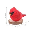 thumbnail image 2 of OULII Handcrafted Wooden Bird Figurine Red Style 1Pcs, 2 of 6