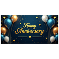 thumbnail image 4 of Colorful Happy Anniversary Banner with Balloons and Confetti Backdrop Background Decorations Party Supplies Photography Props Celebration Decor, 4 of 7