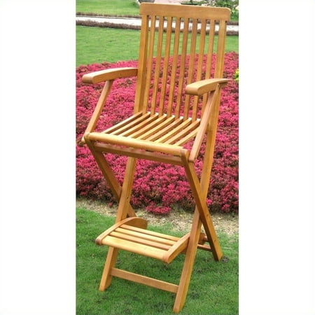 International Caravan Royal Tahiti Outdoor Patio Folding Bar Stool (Set of 2)