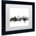 thumbnail image 2 of Trademark Fine Art "Belfast N. Ireland Skyline B&W" Canvas Art by Michael Tompsett, White Matte, Black Frame, 2 of 4