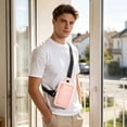 thumbnail image 6 of Travel Sling Bag for Men & Women, Crossbody Multipocket Chest Bag with Anti-Theft, Small Chest Bag Casual Trendy Waterproof Lightweight Phone Crossover Daypack - Pink, 6 of 6