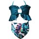 thumbnail image 2 of Traje De Baño Familiar A Juego Con Estampado De Hojas, Bikini De Playa, Traje De Baño Cómodo Transpirable Para Padres E Hijos Eigraketly OD016859-03, 2 of 6