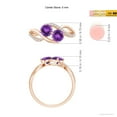 thumbnail image 4 of ANGARA Natural 0.9 Ct. Amethyst with Diamond Classic Ring in 14K Rose Gold for Women (Ring Size: 3), 4 of 9