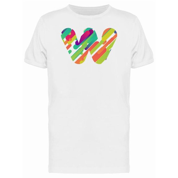Colorful Letter W Tee Men's -Image by Shutterstock