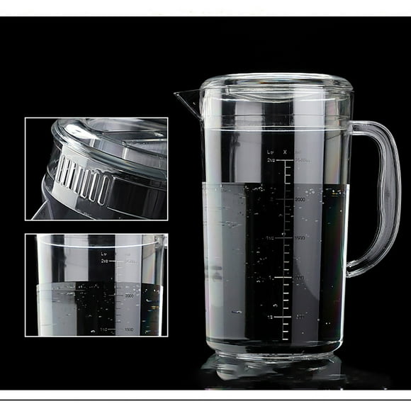 Water Pitcher Beverage Pitcher Measuring Pitcher Glass Bottles With Lids Pitcher With Lid Glass Water Jug Glass Pitcher Water Bottle Water Kettle Juice Drinks Large Cup Re Usable,Kettle*1 Clearance