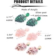 thumbnail image 3 of AMERTEER 3 Pairs Bohemian Leaf Acrylic Earrings Bohemian Resin Earrings Drop Dangle Statement Earrings Palm Leaf Shape Women Jewelry, 3 Colors, 3 of 7