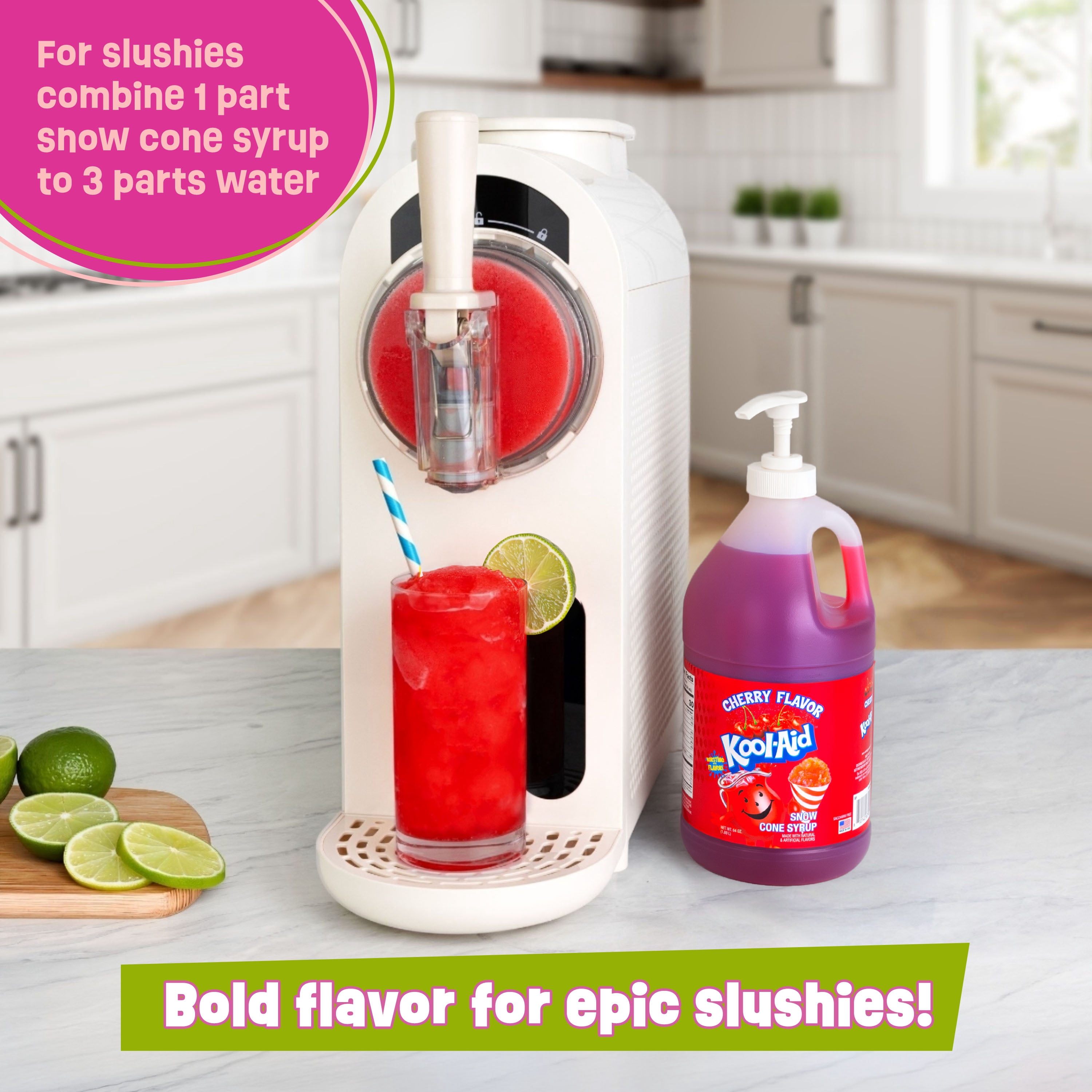 Kool-Aid Sharkleberry Snow Cone Syrup, 64 oz (1/2 Gal) Pump Bottle