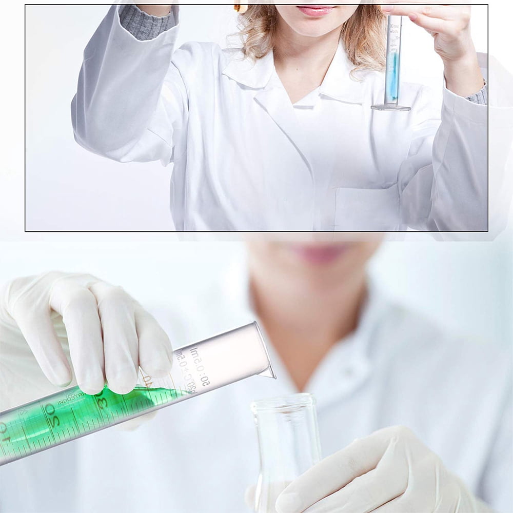 1set Glass Measuring Cups Graduated Tube Glass Dropper Transfer Graduated Pipettes and Length Chemistry Test Tube Bottle Wash Cleaning Brush Clear 30x21.5x5cm Glass