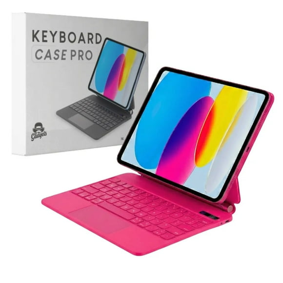Teclado Magic Keyboard Pro Para Ipad 10th A16 2025 Español Ñ Magenta.