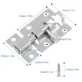 thumbnail image 2 of HSHDLDF 10PCS 1.5" Barrel Bolt Latch Door Security Slide Latch Lock Stainless Steel Barrel Bolt Slide Lock Latch Hardware for Door Brushed Finish Sliding Lock with 60 Screws, 2 of 6