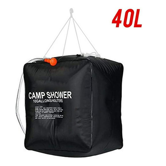 Yucurem 40L Shower Bag Portable Solar Heated Outdoor Camping Hiking Water Bath Bags Camping Furniture (A)