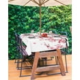 thumbnail image 3 of nqOlkjepod Pink Flower Outdoor Tablecloth with Umbrella Hole & Zipper, Spring Summer Botanical Floral Branches Rectangle Table Cover 60x102 Inch, Dining Waterproof Table Cloth Protector for Patio, 3 of 7