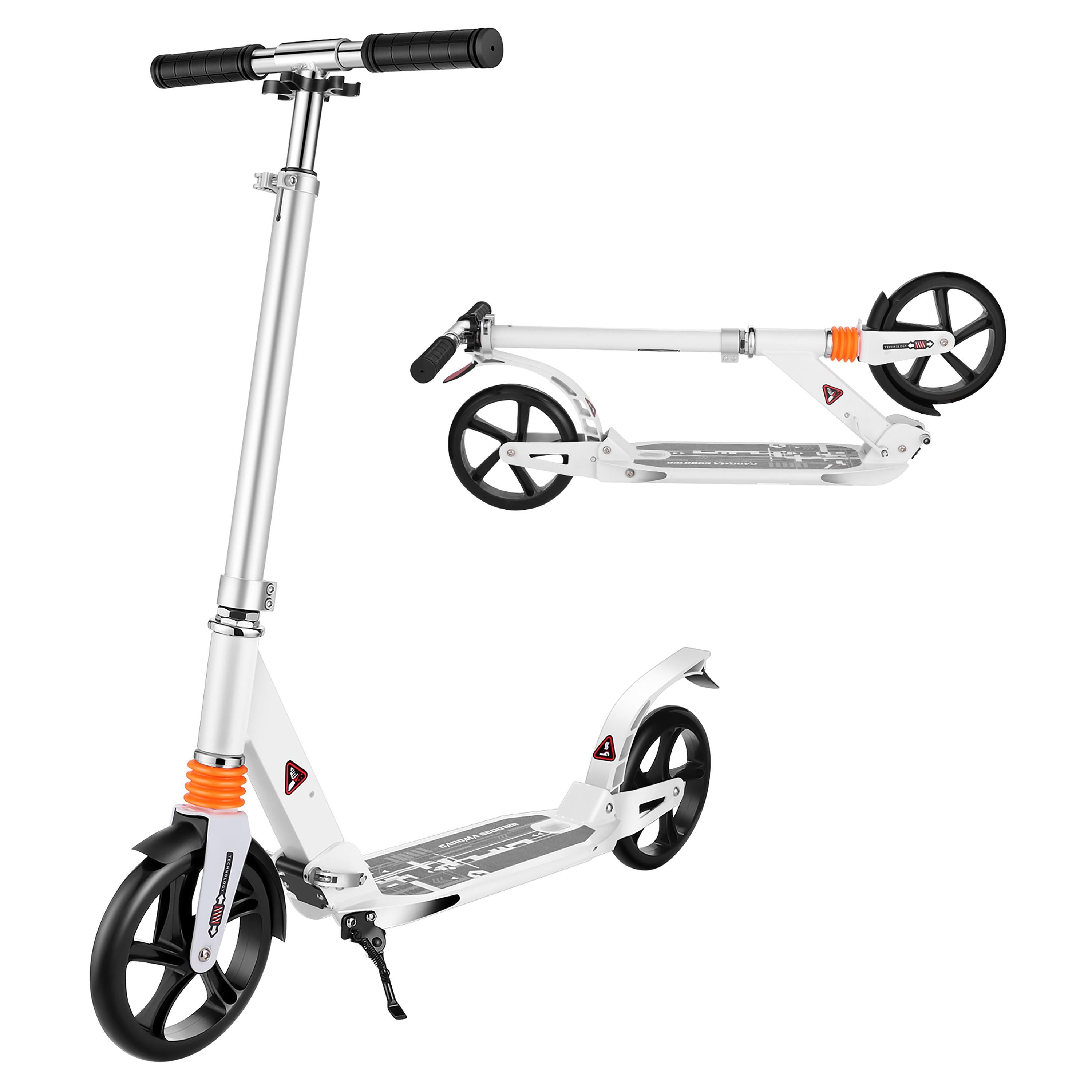 Folding Adult Push Scooter Height Adjustable And Oversized Wheels Scooter 