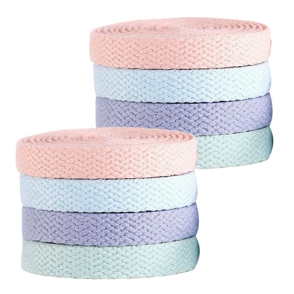 NICEXMAS Shoelace Assorted Color 8Pcs 55In x 0.3In Polyester