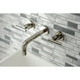 thumbnail image 2 of Kingston Brass KS8126CML Manhattan 2-Handle 8 in. Wall Mount Bathroom Faucet, Polished Nickel, 2 of 5