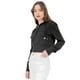 thumbnail image 2 of Sudadera Para Mujer Crop Con Capucha Y Cierre Quarry Color Negro, 2 of 4
