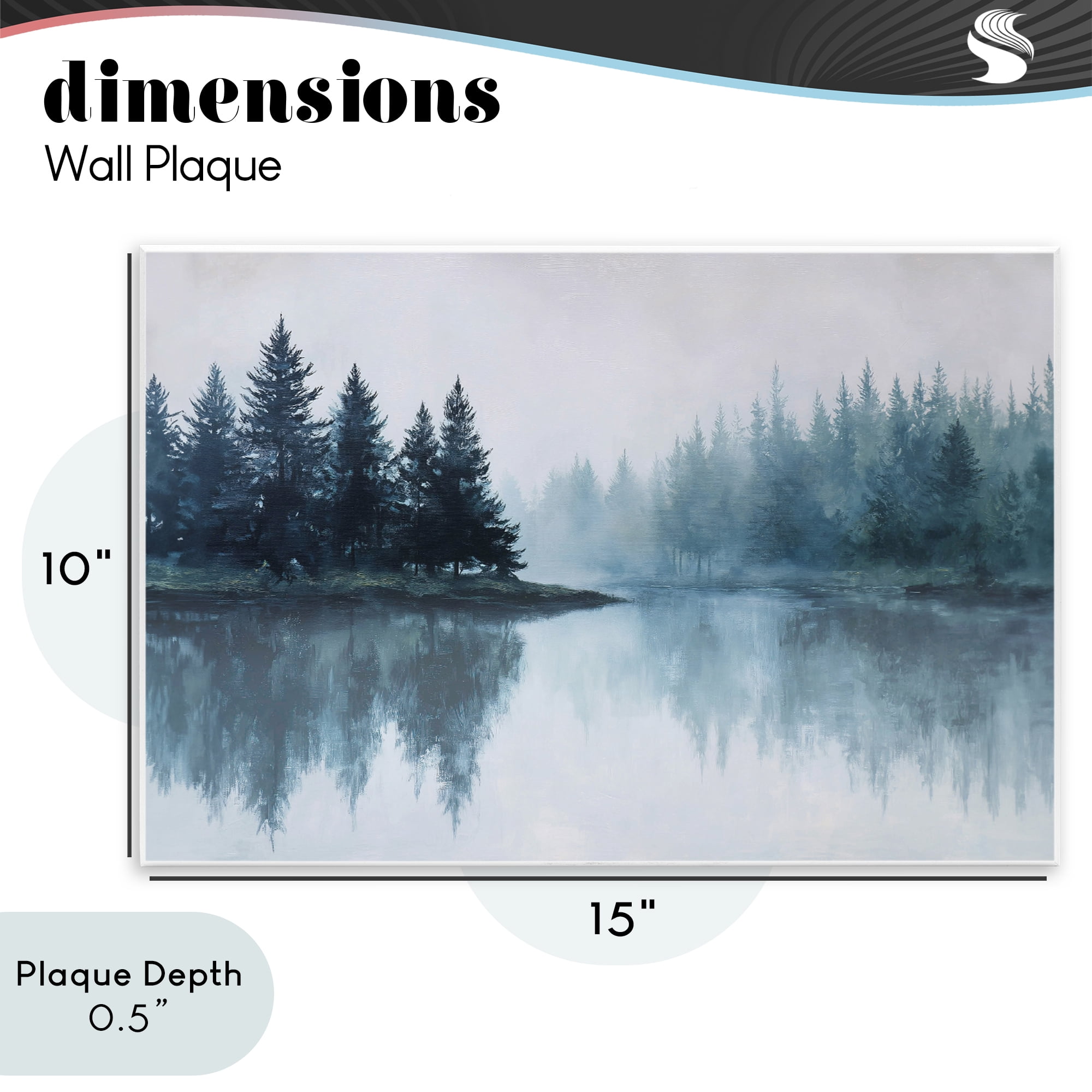 Stupell Industries Indigo Tree Reflections Wall Plaque Art, design by Jacky Ngan