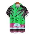 thumbnail image 4 of Men's Tropical Print Aloha Shirts – Short Sleeve Button-Front Hawaiian Tops Beach Vacation Summer Casual Wear Mens Floral Dress Shirt, 4 of 6