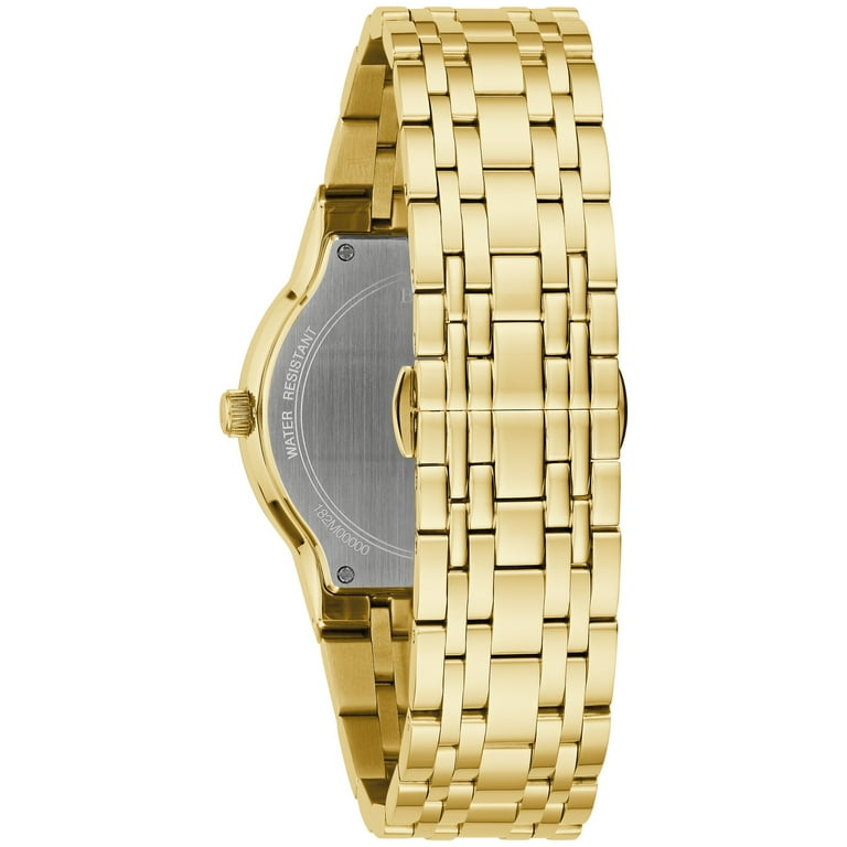 Bulova Men's Gold-Tone Diamond Accent Watch - 97D127