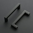 thumbnail image 2 of 20 Pack 4 Inch Kitchen Square Cabinet Handles Matte Black Cabinet Pulls Black Drawer Pulls Kitchen Cabinet Hardware Kitchen Handles, 2 of 5