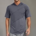 thumbnail image 1 of Styesk T Shirts for Man Fashionable Men's Solid Color Casual Hooded Short Sleeved Drying, 1 of 5