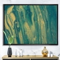 thumbnail image 1 of Designart - Emerald Green and Gold Marble - Glam Framed Canvas Wall Art Print, 1 of 3