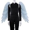 thumbnail image 6 of Pretty Comy 1pc Beautiful Soft Adult Women man Cosplay Costume Black and White Angel Wing for Halloween Christmas Unisex Oversized, 6 of 6