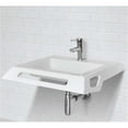 thumbnail image 1 of Decolav 1833-SSA Solid Surface ADA Compliant Wall Mount Lavatory Sink, White, 1 of 1