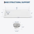 thumbnail image 3 of YUSAZENS 60x32 Inch Non-Slip Acrylic Shower Base Single Threshold with Left Drain Stainless Steel Cover Drain Assembly Shower Pan Kit for Shower Enclosure White, 3 of 8