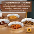 100 PCS Disposable Air Fryer Liners High Temperature Resistant Aluminum
