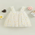 thumbnail image 2 of Robe Bébé Fille Daisy Robe Enfant en Bas Âge Sans Manches Floral Tutu Robes en Tulle en Couches, 2 of 6