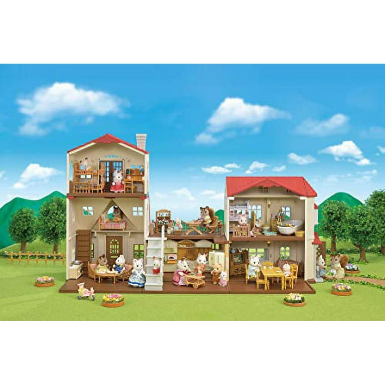 Calico Critters Red Roof Grand Mansion Gift Set Dollhouse Playset
