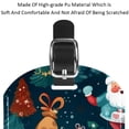 thumbnail image 4 of Square 2Pack PU Leather Merry Chrismas Cruise Luggage Tag with Privacy Cover and Name ID Tag for Travel Handbags Backpacks Luggage Tags, 4 of 6