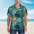 thumbnail image 4 of Balery Tropical Leaves Print Men's Hawaiian Shirts Short Sleeve Beach Shirt Relaxed Fit Vacation Button Down Shirts-3X-Large, 4 of 9