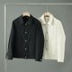 thumbnail image 4 of Nueva chaqueta casual versátil y sencilla de color sólido con cuello otoñal y estampado de burbujas 3D para hombres, 4 of 5