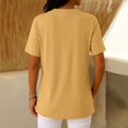 thumbnail image 3 of Linen Tops Women Summer Linen Tops Gauze Shirts Solid Color Work Blouses Boho Tops For Women Lightweight Linen Blouses For Women Womens Gauze Tops Cotton Linen Shirts For Women, 3 of 4