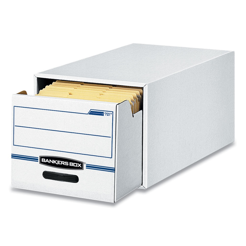 Bankers Box® Stor/Drawer® File, Letter Size, 11 1/2" x 14" x 25 1/2", White/Blue, Pack Of 6 - image 2 of 5
