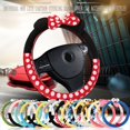 thumbnail image 4 of Cute Cartoon Car Covers Car Styling Bow Car Steering Wheel Cover, 4 of 8