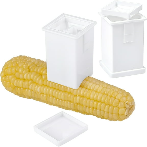 ACDANC 1 Pack Plastic Butter Spreader Corn Cob Butter Holder Spreads Butter Dispenser with Built-in Cover