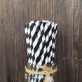 thumbnail image 6 of 50 Black and White Stripe Paper Straws, 6 of 8