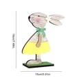 thumbnail image 4 of Conejito De Madera De Pascua Decoración De Mesa Lindos Adornos Artesanales De Madera De Pascua Para La Decoración Del Hogar Y La Oficina Kearding HA039441-01, 4 of 6