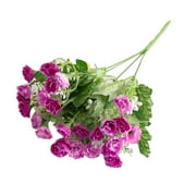 Farfi 1 Bouquet 25 Heads Lilac Artificial Flower Plant Wedding Centerpieces Home Decor (Red Lotus)