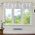 thumbnail image 2 of DriftAway Samantha Floral Damask Medallion Pattern Valance Single Rod Pocket, 106" x 18" Plus 2" Header, Gray, 2 of 6